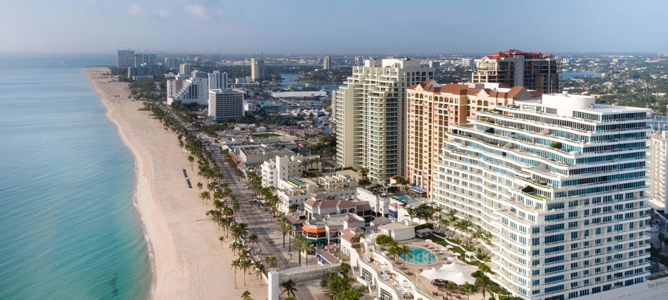 Fort Lauderdale beach and skyline from above